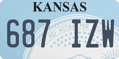 KS license plate 687IZW