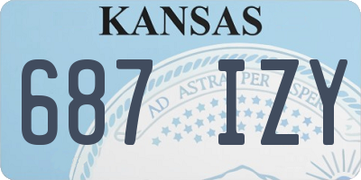 KS license plate 687IZY