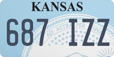 KS license plate 687IZZ