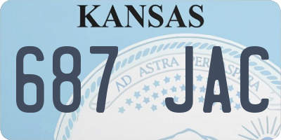 KS license plate 687JAC