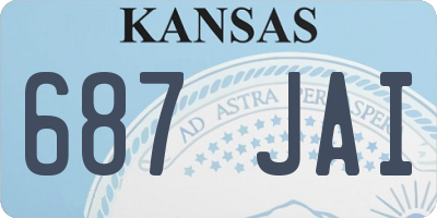 KS license plate 687JAI