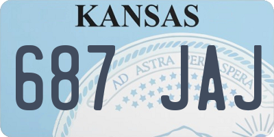 KS license plate 687JAJ