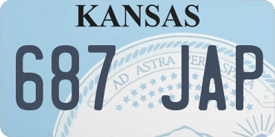 KS license plate 687JAP