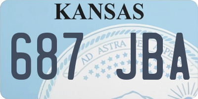 KS license plate 687JBA