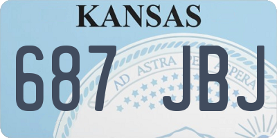 KS license plate 687JBJ