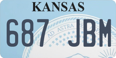 KS license plate 687JBM
