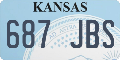 KS license plate 687JBS