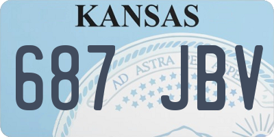 KS license plate 687JBV