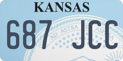 KS license plate 687JCC