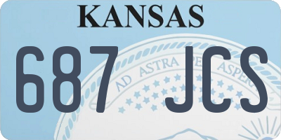 KS license plate 687JCS