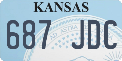 KS license plate 687JDC