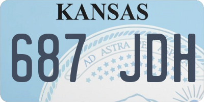 KS license plate 687JDH