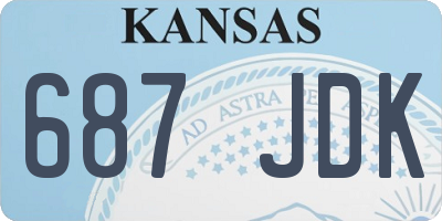 KS license plate 687JDK