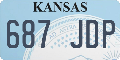 KS license plate 687JDP