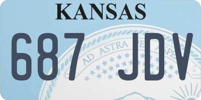 KS license plate 687JDV