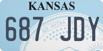 KS license plate 687JDY