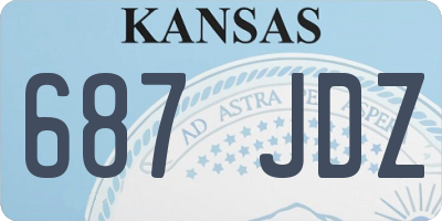 KS license plate 687JDZ