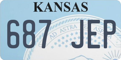 KS license plate 687JEP