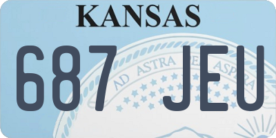 KS license plate 687JEU