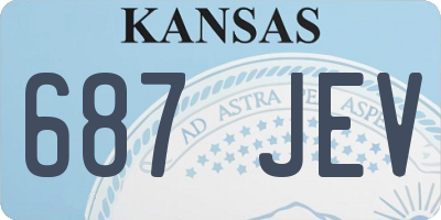 KS license plate 687JEV