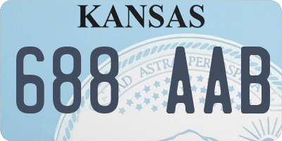 KS license plate 688AAB