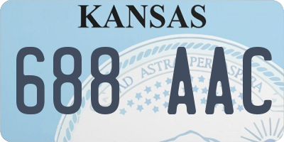 KS license plate 688AAC