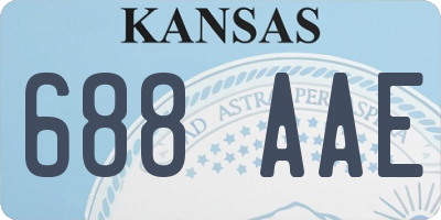 KS license plate 688AAE