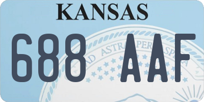 KS license plate 688AAF