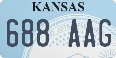 KS license plate 688AAG