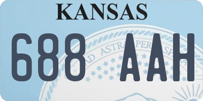 KS license plate 688AAH