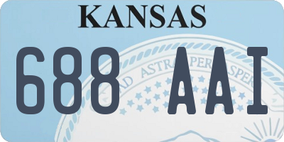 KS license plate 688AAI