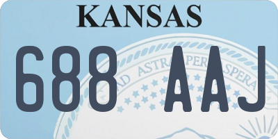 KS license plate 688AAJ