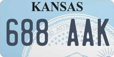 KS license plate 688AAK