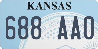 KS license plate 688AAO
