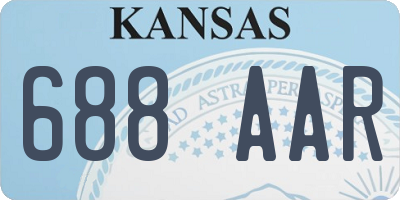KS license plate 688AAR