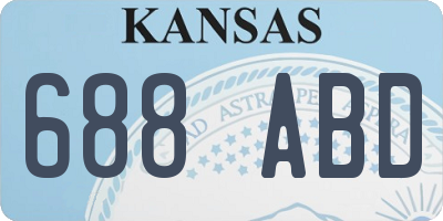 KS license plate 688ABD