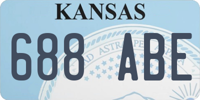 KS license plate 688ABE