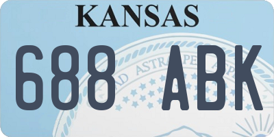 KS license plate 688ABK