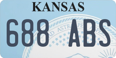 KS license plate 688ABS