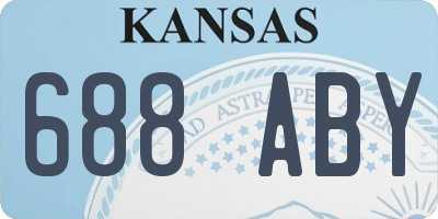 KS license plate 688ABY