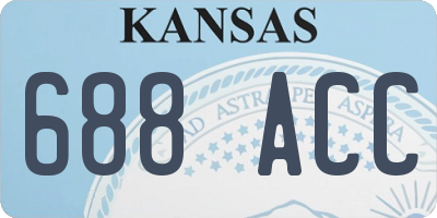 KS license plate 688ACC