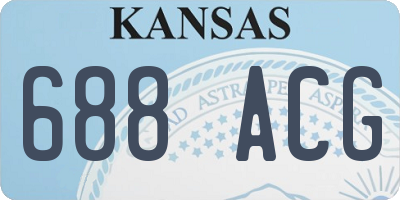 KS license plate 688ACG