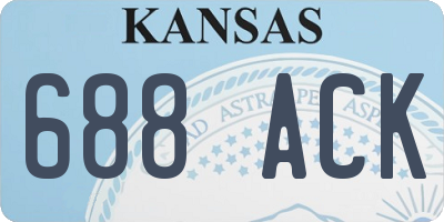 KS license plate 688ACK