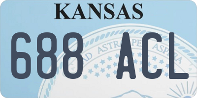 KS license plate 688ACL