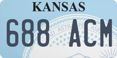 KS license plate 688ACM