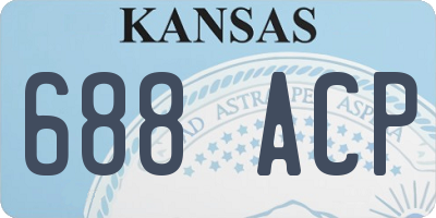 KS license plate 688ACP