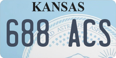 KS license plate 688ACS