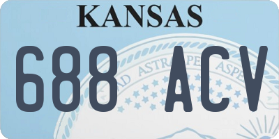 KS license plate 688ACV