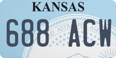 KS license plate 688ACW