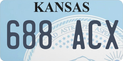 KS license plate 688ACX
